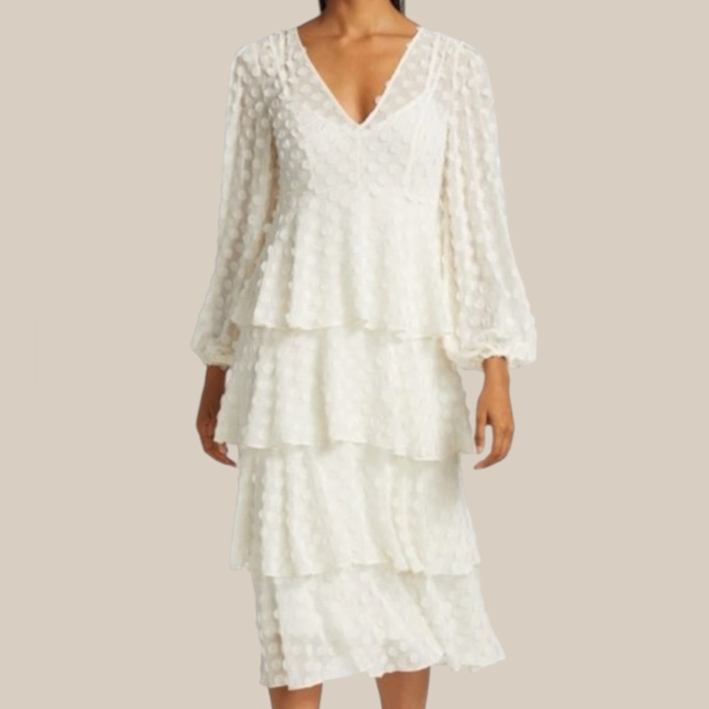 NWOT Zimmermann Wild Botanica Textured Dot Dress